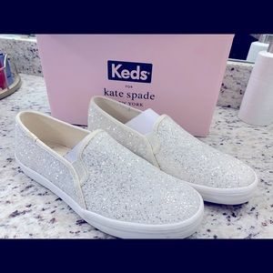 Kate Spade Glitter Slip on Keds